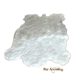 Plush Faux Fur Area Rug - Plains Buffalo Pelt Shape, Usa Made - thumbnail 3