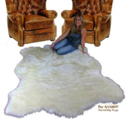 Plush Faux Fur Area Rug - Plains Buffalo Pelt Shape, Usa Made - thumbnail 2