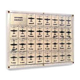 Reprint Of A Wwii Vintage Japanese Airplane Identification Chart - Original Condition - thumbnail 2