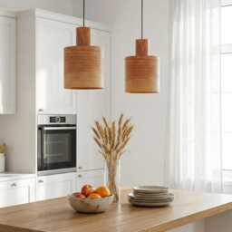 Chic Ceiling Light Kitchen Island, Wood Chandelier Lighting Pendant - thumbnail 2