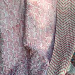 Quilted Pure Waffle Cotton Reversible Bed Throw Single Kids Size Summer Indian Quilt - Handmade Hand-Print Country Grey Pink Fern Tree - thumbnail 4
