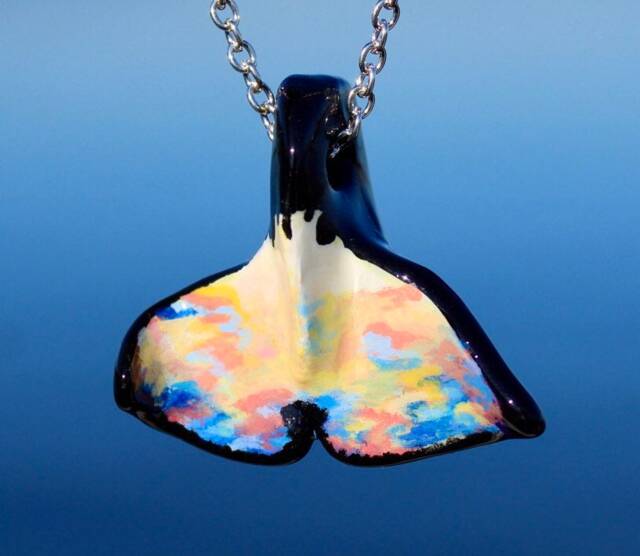 Sunset Orca Tail Necklace - image 1