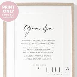 Grandpa Poem A4 A5 Print, Gift, Grandparent Poem, Christmas Gift For From Grandchild Grandchildren - thumbnail 3