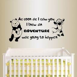 In-Style Decals Wall Vinyl Decal Home Decor Sticker Winnie The Pooh Quote As Soon I Saw You Knew Kids Nursery Baby Mural Design 320 - thumbnail 1