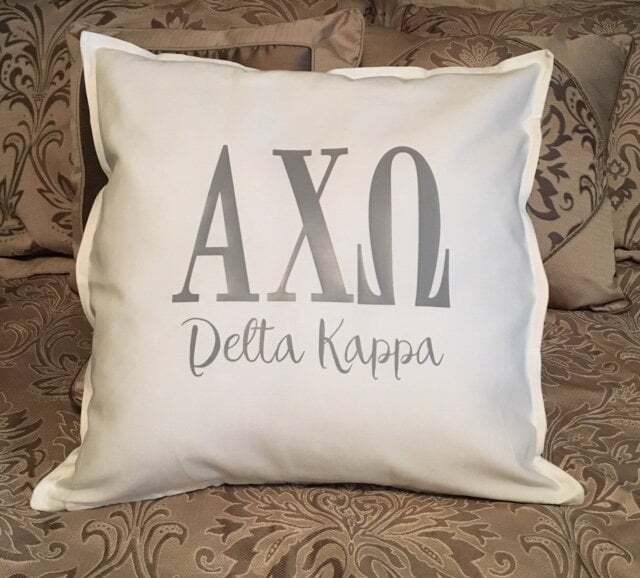 Alpha Chi Omega Personalized Sorority 18x18 Throw Pillow/Alpha Bid Day Gift - image 1