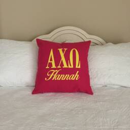 Alpha Chi Omega Personalized Sorority 18x18 Throw Pillow/Alpha Bid Day Gift - thumbnail 3