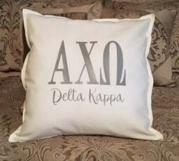 Alpha Chi Omega Personalized Sorority 18x18 Throw Pillow/Alpha Bid Day Gift - thumbnail 1