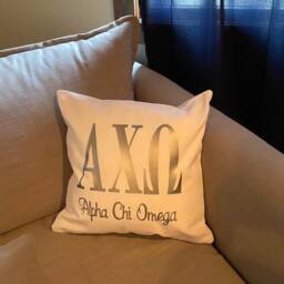 Alpha Chi Omega Personalized Sorority 18x18 Throw Pillow/Alpha Bid Day Gift - thumbnail 2