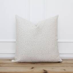 Cream Leopard Pillow Cover Animal Print Textured Neutral Decorative Lumbar - Callie - thumbnail 1
