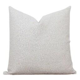 Cream Leopard Pillow Cover Animal Print Textured Neutral Decorative Lumbar - Callie - thumbnail 3