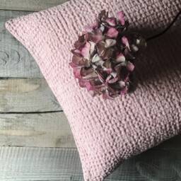 Waffle Linen Throw Pillow Case in Dusty Woodrose/Waffle Cover/Linen Decorative Cushion Cover Blushed Pink/Pillow Sham Waffle - thumbnail 2