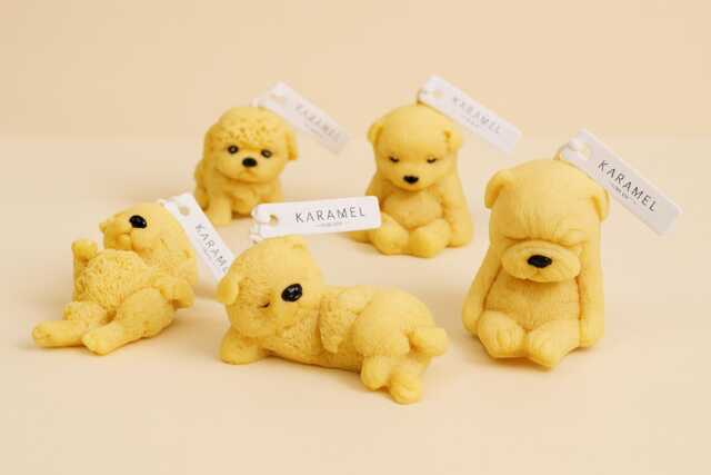 Handcrafted Puppy Candle Gift Box Natural Soy Wax, Dog Lover - image 1