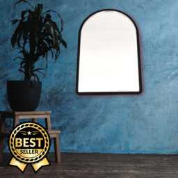 Arched Shaped Mirrors With A Colour Frame Of Your Choice & Hooks, Bespoke Shapes Made - thumbnail 1