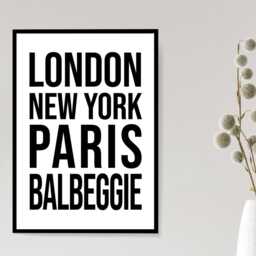 Balbeggie Iconic Bold Town Scotland Print Poster - Perthshire Gift Bespoke A5 A4 A3 Framed Or Unframed - thumbnail 3
