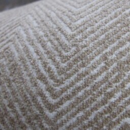 Designer Pillow Cover, Lumbar, Herringbone, Zig Zag, Chenille Sand - thumbnail 2