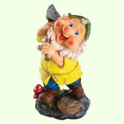 Garden Statue Gnome Large Outdoor Sculpture Dwarf Axe Carpenter Figurine Back Yard Decorations Flowerbed Keepsake Father Day Gift Art - thumbnail 1