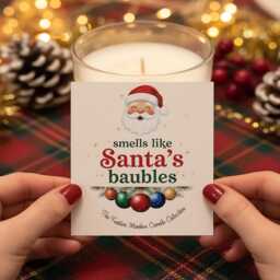 Christmas Candle Label/sticker - Gift Secret Santa Gifts Not Supplied Label Only - thumbnail 1