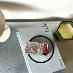 Aluminum Matchbox Holder Handcrafted, Embossed Silver Design Heart, Keepsake Match Case, Box, Wedding Favor, Metal Foil - thumbnail 4