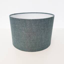 Textured Duck Egg Blue Lampshade With White Lining Large Plain Ceiling Lightshade - thumbnail 2