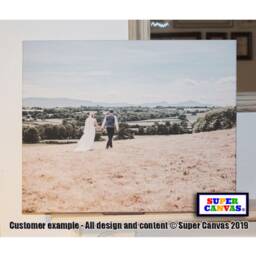 Couple Wedding Photo Picture Custom Portrait Wall Art Framed Canvas Print Husband Wife Parents Grandparents Anniversary Gift - thumbnail 3