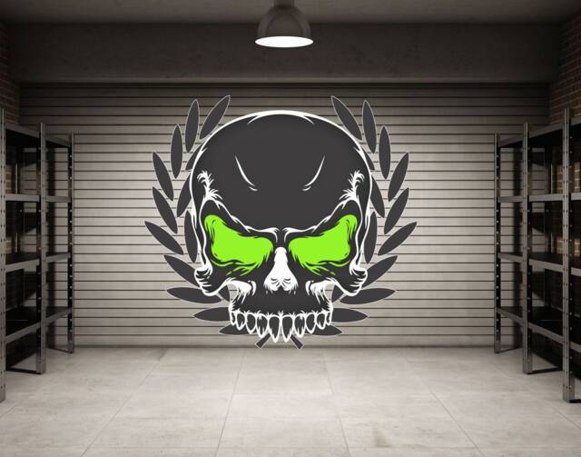 Sugar Skull Sticker Skull Decor Halloween Angry Decal Human Art Wall Car