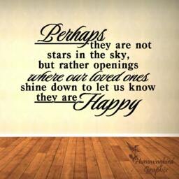 Loved Ones Shine Down Wall Decal Vinyl Quote Sticker Art - thumbnail 2