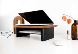 Wooden Monitor Riser, Personalized Desktop Stand, Desk Organizer For Laptop, Computer Riser Home Office, Walnut Desk Shelf
