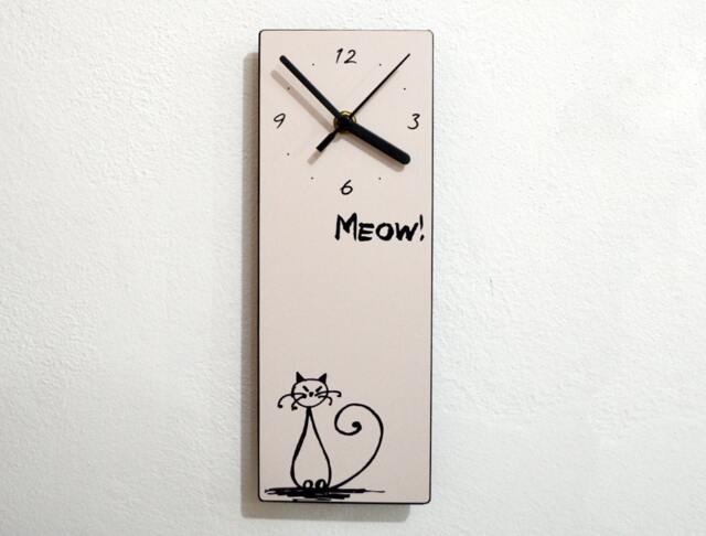 Cat Sketch - Meow Wall Clock - image 1
