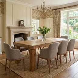 Kingston Farmhouse Dining Table - Rustic Wood Handmade - thumbnail 2