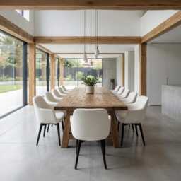 Kingston Farmhouse Dining Table - Rustic Wood Handmade - thumbnail 3