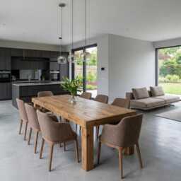 Kingston Farmhouse Dining Table - Rustic Wood Handmade - thumbnail 1