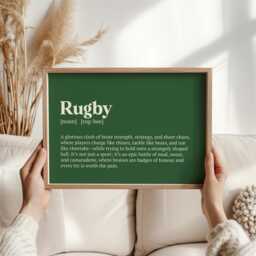 Rugby Definition Wall Art Print - Gift For Fans & Players - Minimalist Decor Home, Office, Or Clubhouse, Poster - thumbnail 2