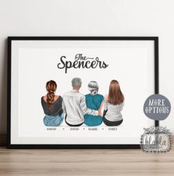 Personalised Family Print, Gift For Dad, Mum, Father's Day Gift, Where Life Begins & Love Never Ends - thumbnail 1