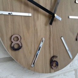 Wall Clock Wood Clock Large Wall Gift Decor Unique Oak Clocks Mirror - thumbnail 3