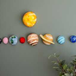 3D Felt Solar System Planets Set - Wall & Ceiling Decor For Nursery, Kids Room, Classroom - thumbnail 2