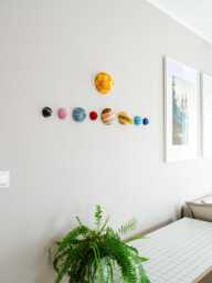 3D Felt Solar System Planets Set - Wall & Ceiling Decor For Nursery, Kids Room, Classroom