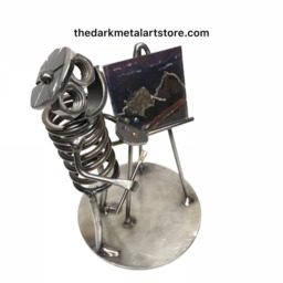 Metal Artist Sculpture Handmade Art Lover Gift - thumbnail 3