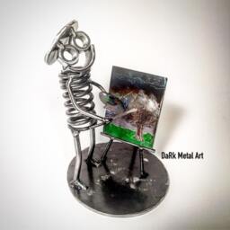 Metal Artist Sculpture Handmade Art Lover Gift - thumbnail 2