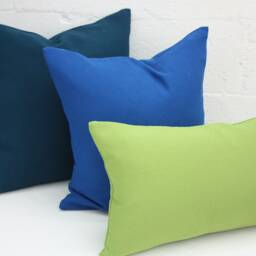 Maharam Pillow Cover Modern Textured Polyester, Blue & Lime - thumbnail 2