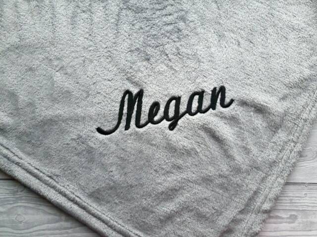 Personalised Embroidered Named Blanket/Throw, Picnic Blanket, New Home Gift, Mothers Day With Name, Christmas Gift - image 1