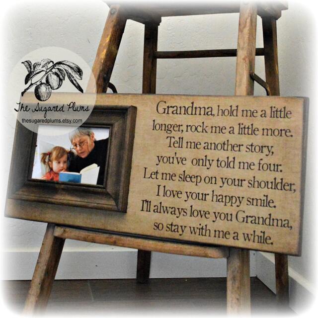 Personalized Mother's Day Picture Frame For Grandma, Gift Grandma Day, New 8x20 The Sugared Plums Frames - image 1