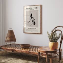 Philippines Map Vintage Abstract Wall Art Print Picasso + Matisse Inspired Travel Poster - thumbnail 3