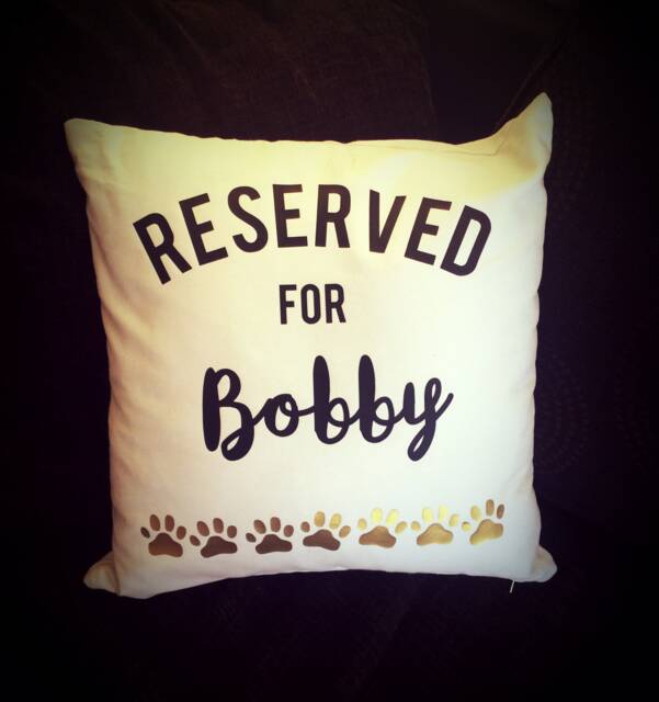 Reserved For Pet Cushion - Personalised Dog Cat Gift - image 1