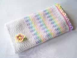 PDF Pattern Crochet Baby Blanket Girl Afghan Rainbow Garden With Pretty Flowers - thumbnail 3