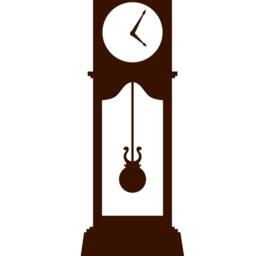 Grandfather Clock - Wall Decal Custom Vinyl Art Stickers - thumbnail 2