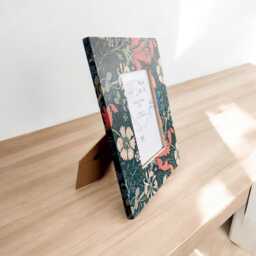 William Morris Compton Dark Blue, Oak Photo Frame, Floral Wooden Picture Home Decor, Gift - thumbnail 2