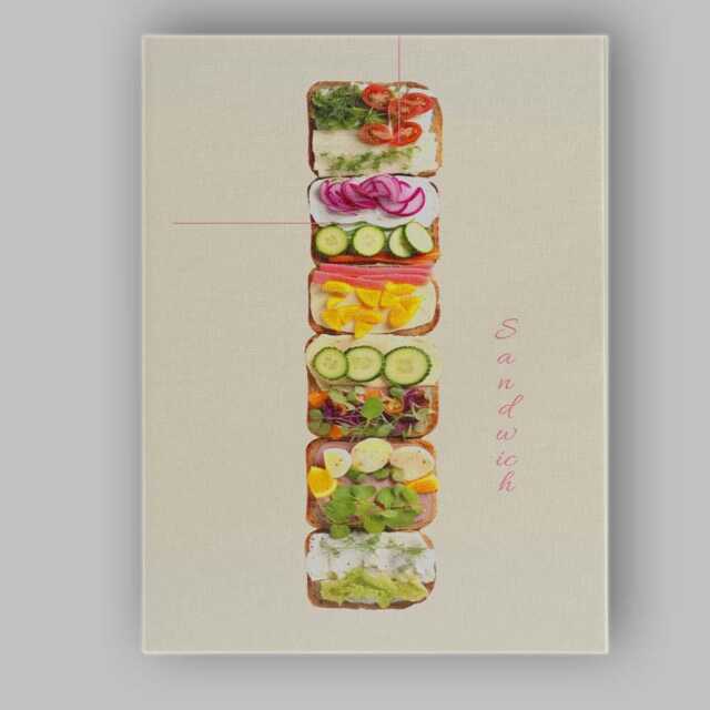 Gourmet Open Sandwich Selection Food Photography Canvas Wall Art Print Decor Picture Ready To Hang - image 1