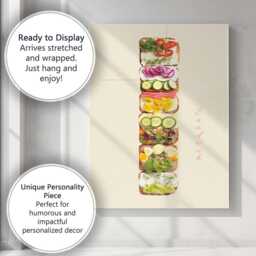 Gourmet Open Sandwich Selection Food Photography Canvas Wall Art Print Decor Picture Ready To Hang - thumbnail 3