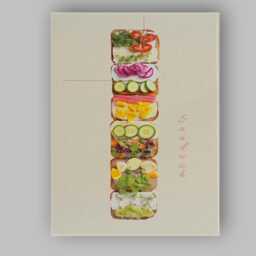 Gourmet Open Sandwich Selection Food Photography Canvas Wall Art Print Decor Picture Ready To Hang - thumbnail 1