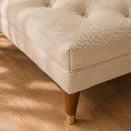 Handmade Deep Buttoned Chesterfield Coffee Table Custom Size - Upholstered in 100% British Cotswold Linen - thumbnail 2